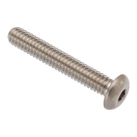 Zoro Select #8-32 x 1 in Button, Plain 18-8 Stainless Steel ZBM183LH