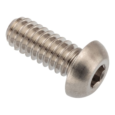Zoro Select #6-32 x Machine Screw, Hex Plain 18-8 Stainless Steel ZBM126LH