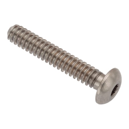 Zoro Select #6-32 x Machine Screw, Button, Plain 18-8 Stainless Steel ZBM131LH