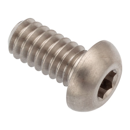 Zoro Select 1/4"-20 x 1/2 in Button, Plain 18-8 Stainless Steel ZBM388LH
