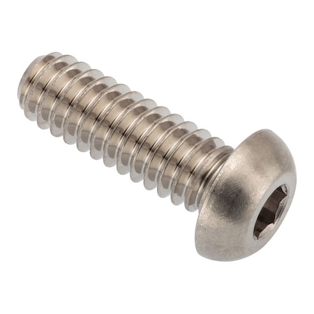 Zoro Select 1/4"-20 x Machine Screw, Hex Plain 18-8 Stainless Steel ZBM391LH
