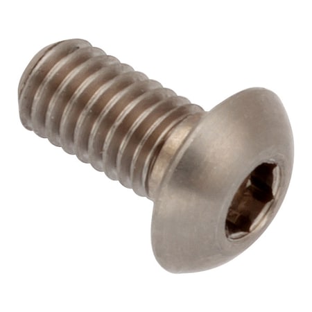 Zoro Select M3-0.50 x Machine Screw, Button, Plain 18-8 Stainless Steel ZBM3X6LH