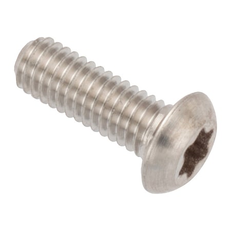Zoro Select M3-0.50 x 8 mm Torx Button Machine Screw, Plain Stainless Steel ZBM3X8