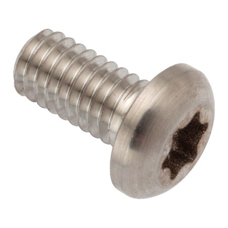 Zoro Select M4-0.70 x 8 mm Torx Button Machine Screw, Plain Stainless Steel ZBM4X8