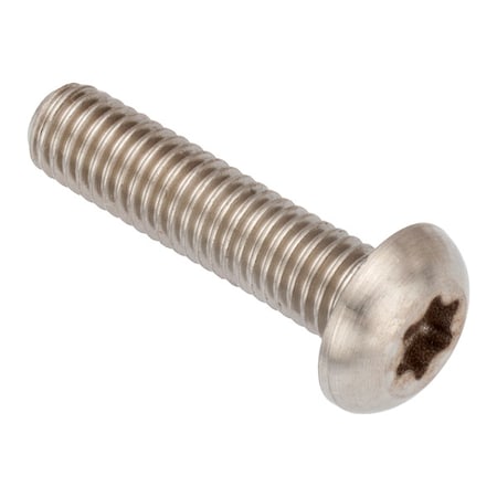 Zoro Select M5-0.80 x 20 mm Torx Button Machine Screw, Plain Stainless Steel ZBM5X20