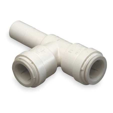 Watts Push-Fit Tee Fitting, 3/4 in Tube Size, Polysulfone, White 3533-14