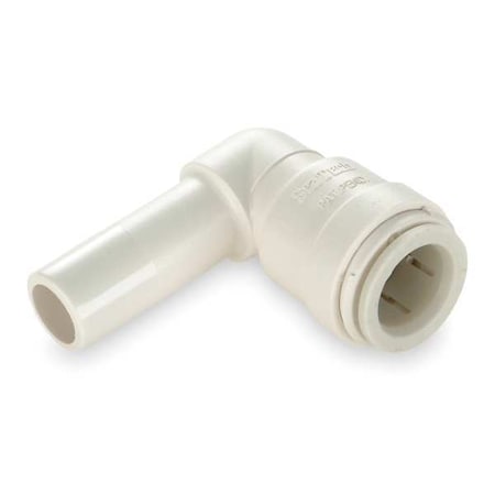 Watts Push-Fit Elbow Fitting, 3/4 in Tube Size, Polysulfone, White 3518-14
