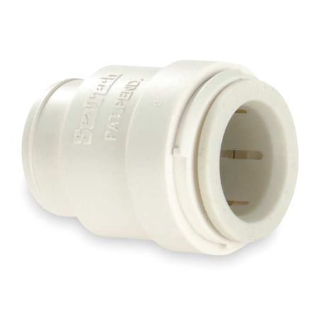 Watts Push-Fit Fitting Cap, 3/4 in Tube Size, Polysulfone, White 3545-14