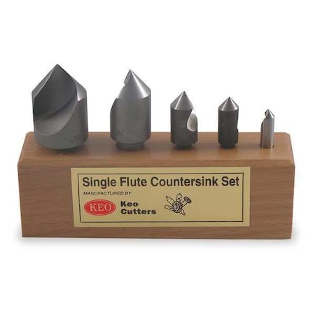 KEO 82 deg SF 5 piece Countersink Set HSS 53028