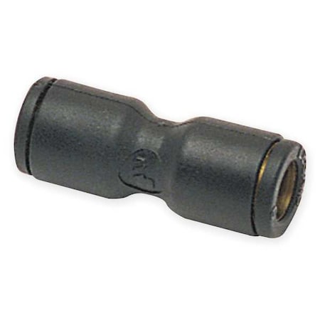 Legris Push-Fit Union Fitting, 12mm Tube Size, Fiberglass-Reinforced Nylon, Black, 10 PK 3106 12 00