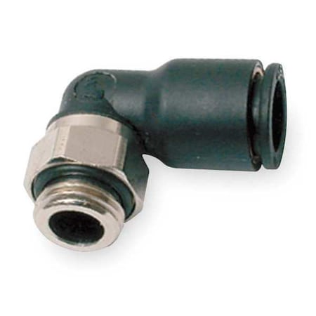 Legris Push-Fit Elbow Fitting, 6mm Tube Size, Fiberglass-Reinforced Nylon, Black, 10 PK 3199 06 60