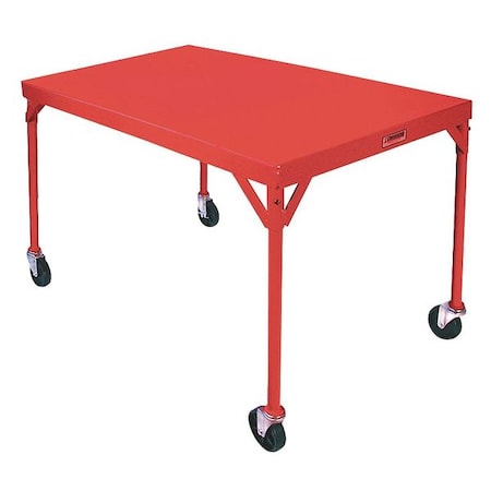 Dayton Mobile Fixed Work Table, Steel, 54"W, 30"D 1DE92