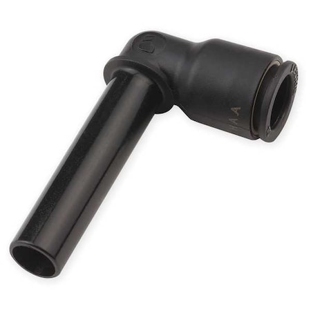 Legris Push-Fit Elbow Fitting, 1/4 in Tube Size, Fiberglass-Reinforced Nylon, Black, 10 PK 3184 56 00