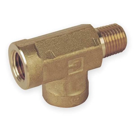 Parker Street Tee Brass Pipe Fitting, 1/2 in Female NPT X 1/2 in Male NPT 8-8-8 ST-B