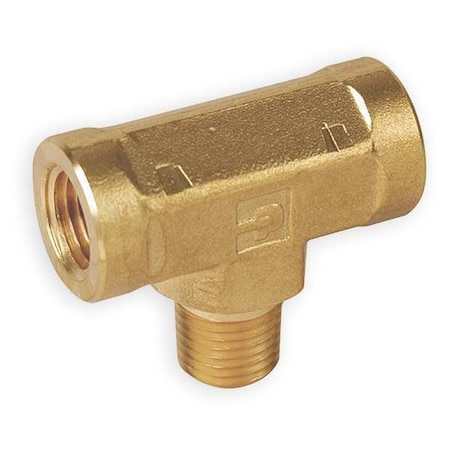 Parker Branch Tee Brass Pipe Fitting, 1/4 in Female NPT X 1/4 in Female NPT 4-4-4 MBT-B