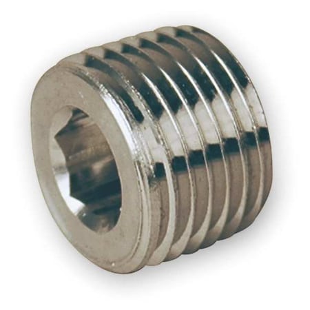 Parker 1/4" MNPT 316 SS Hollow Hex Plug 4 PHH-SS