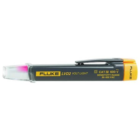 Fluke Voltage Detector, 90 to 600V AC, 5 1/2 in Length, Visual Indication, CAT IV 600V Safety Rating Fluke-LVD2