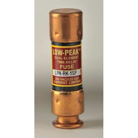 Eaton Bussmann UL Class Fuse, RK1 Class, LPN-RK-SP Series, Time-Delay, 1A, 250V AC, Non-Indicating LPN-RK-1SP