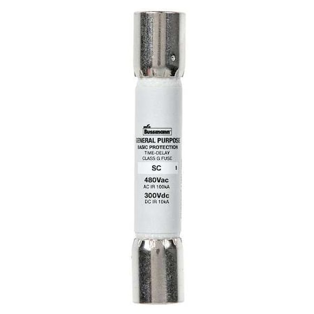 Eaton Bussmann UL Class Fuse, G Class, Time-Delay, 60A, 480V AC, Non-Indicating SC-60