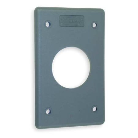 HUBBELL Wall Plates, Number of Gangs: 1 Thermoplastic, Light Texture Finish, Gray HBLP720FS