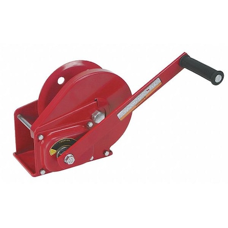 Dayton Hand Winch, Spur Gear, Brake, 1500 lb. 1DJN2