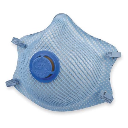 Moldex Disposable Respirator, N95, Nuisance Acid Gas, Molded, Dual, Non-Adjustable, Molded Nose Bridge, M 2500N95