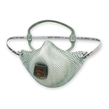 Moldex N95 Disposable Respirator w/ Valve, M/L, White, PK10 EZ23