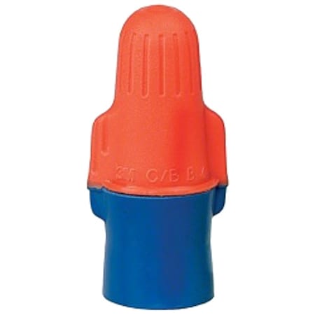 3M Twist-On Wire Connector, 12 AWG Max, Blue, Orange, 600 V, 500 PK O/B+Jug