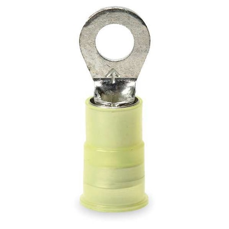 3M Ring Terminal, #6 Stud Size, 10 AWG, 1,000 V, Nylon Insulated, Yellow, Crimp Termination Only MNG10-6RX
