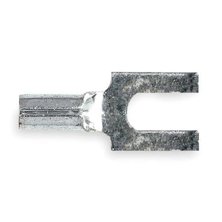 3M Fork Terminal, #8 Stud Size, 10 AWG, 600 V, Bare Insulated, Yellow, Crimp Termination Only, 50 PK M10-8FX