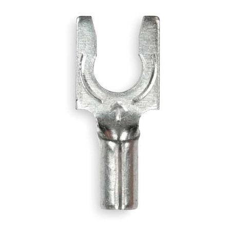 3M Fork Terminal, #10 Stud Size, 10 AWG, 600 V, Bare Insulated, Bare, Crimp Termination Only, 50 PK MU10-10FLX