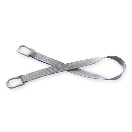 DAYTON Web Sling, Universal Link - Type U, 6 ft L, 2 in W, Polyester, Silver 1DNG4