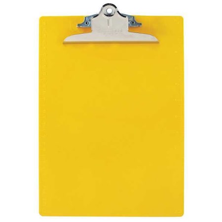 Zoro Select 8-1/2" x 11" Clipboard 1", Yellow 21605