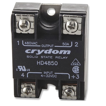 CRYDOM Solid State Relay, 4 to 32VDC, 50A HD4850