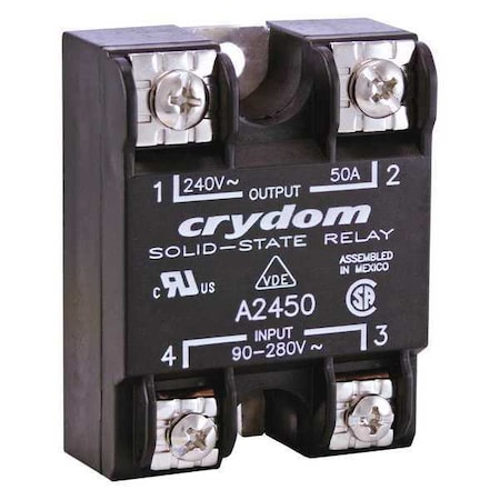 Crydom Solid State Relay, 1 Phase, Screw Clamp, Panel, SCR A2450
