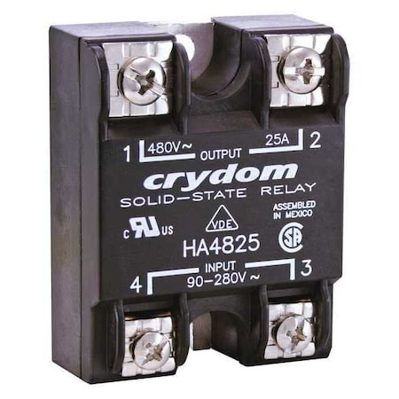 Crydom Solid State Relay, 1 Phase, Screw Clamp, Panel, SCR HA4825