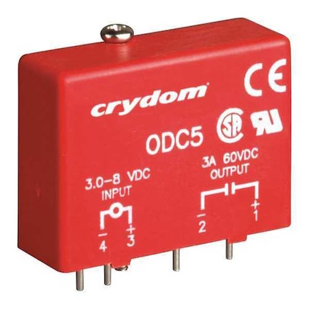 Crydom Input/Output Relay, 3A, Plug-In, Red ODC5