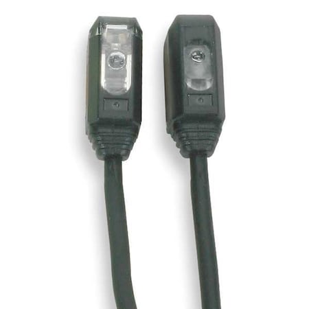 Omron Through-Beam Photoelectric Sensor Set, Bare Wire, Right Angle, Rectangular, Dark On, NPN E3T-ST12