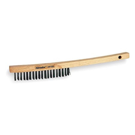 Tough Guy Scratch Brush, 13 1/2 in L Handle, 6 1/4 in L Brush, Black, Wood, 13 3/4 in L Overall 1VAF8