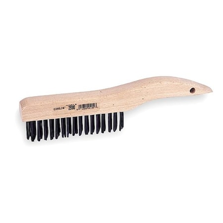 Tough Guy Scratch Brush, 10 in L Handle, 5 3/8 in L Brush, Black, Wood, 10 1/4 in L Overall 1VAF9