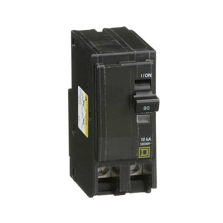 Square D Miniature Circuit Breaker, QO Series, 90A, 2 Pole, 120/240V AC, 10kA at 120/240V AC QO290