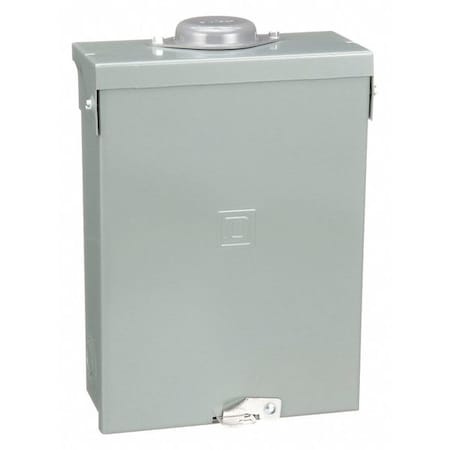 Square D Load Center, HOM, 6 Spaces, 100A, 120/240V AC, Main Lug, 1 Phase HOM612L100RB