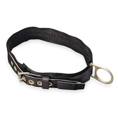 Miller Body Belt, 1 D-Rings, Back Location, Stainless Steel, Includes Padding: Yes , L 3NA/LBK