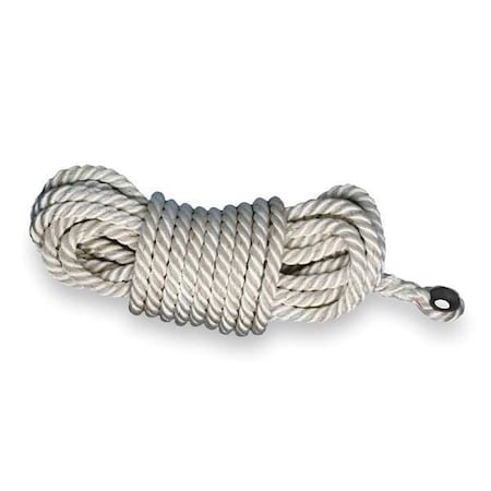Miller Replacement Rope, 25 ft, 310 lb Weight Capacity, White 195R-2/25FTWH