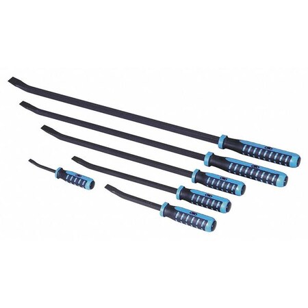 Otc Pry Bar Set, Pieces 6, Temprd Square Steel 8206
