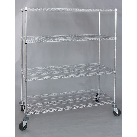 ZORO SELECT Wire High Cart, Heavy Duty, 48x18x69 In 1ECH6