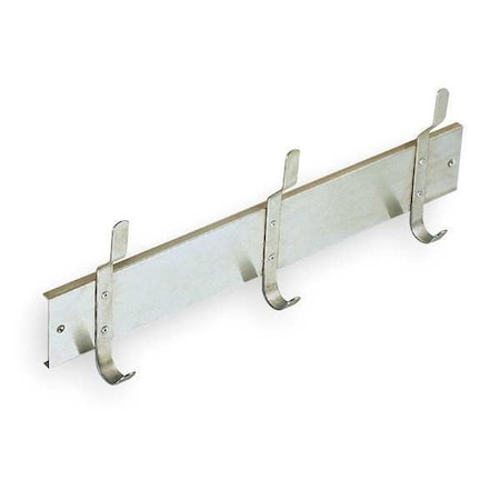 Zoro Select Utility Hook Strip, 3 Hook, 2-1/2In, Satin 1ECL3
