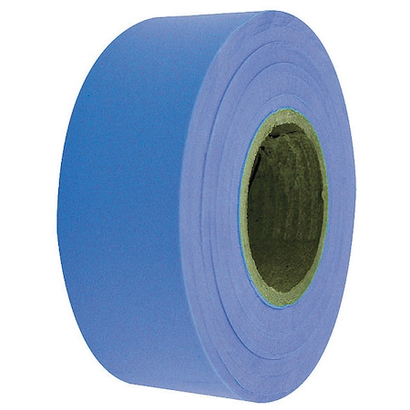 Zoro Select Flagging Tape, No Legend, Fluorescent Blue, 1 3