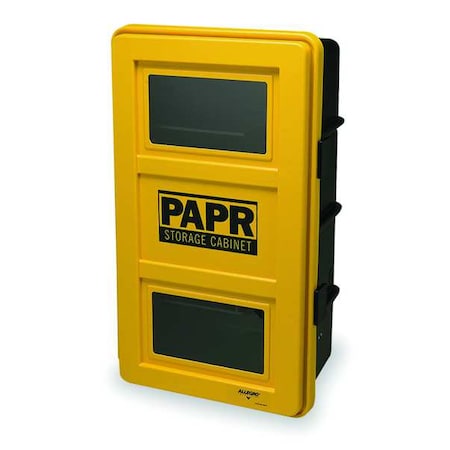 Allegro Industries PAPR Wall Case, ABS Plastic Material, Yellow/Black 4100-P