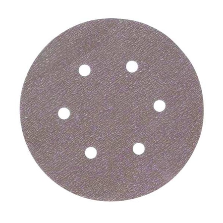 NORTON ABRASIVES Disc, Sanding, 6 Hole, 6" dia, P220 Very Fine Grit, PK100 66261131595